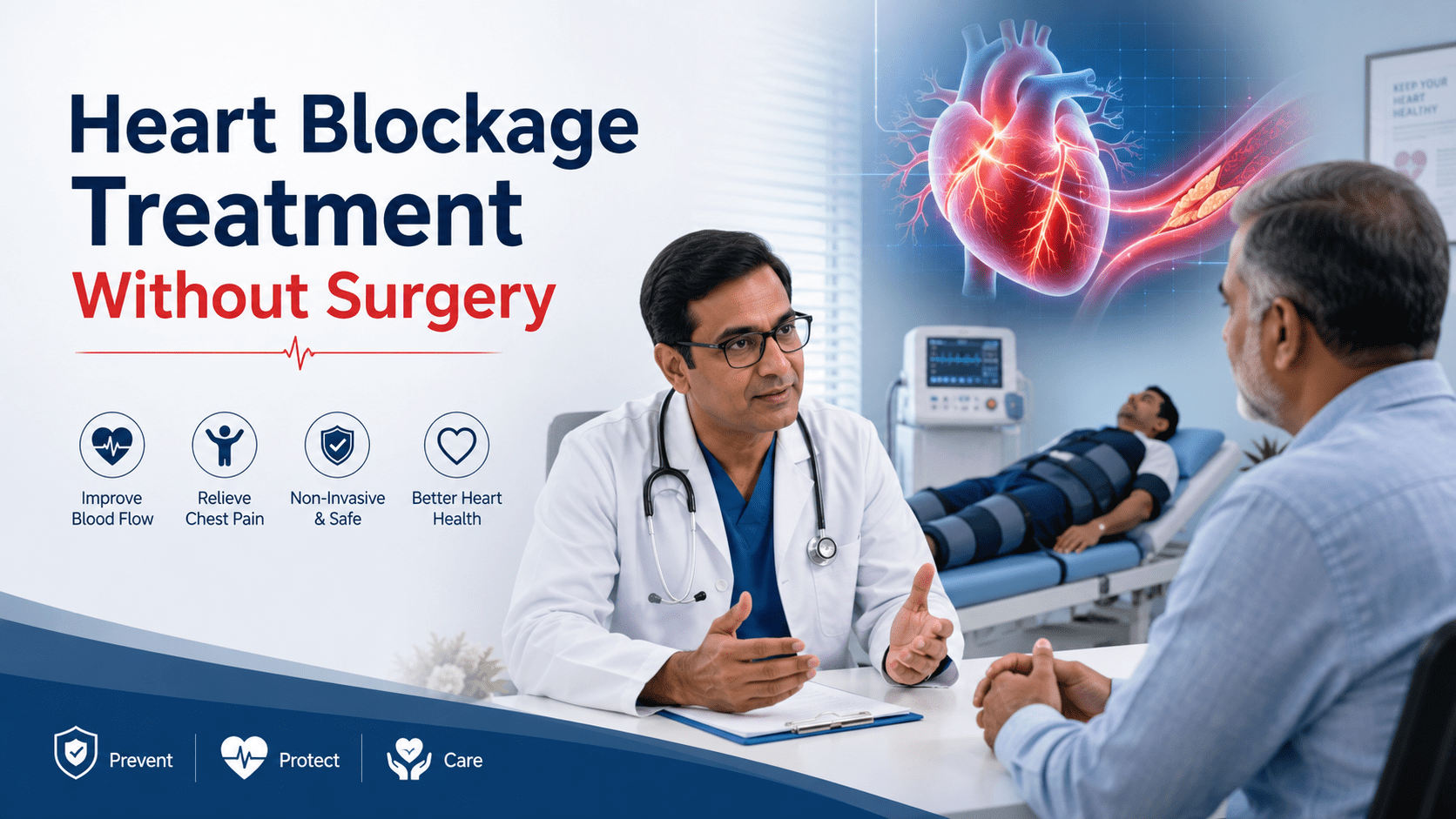 heart blockage treatment without surgery